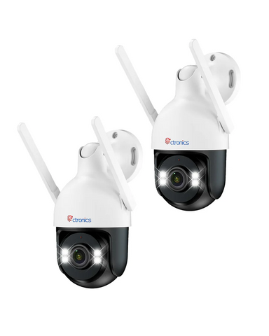 Caméra de Surveillance WiFi 4K 8MP Ctronics - Détection Humaine/Véhicule/Animal, Vision Nocturne, IP66