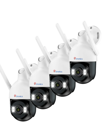 Caméra de Surveillance WiFi 4K 8MP Ctronics - Détection Humaine/Véhicule/Animal, Vision Nocturne, IP66