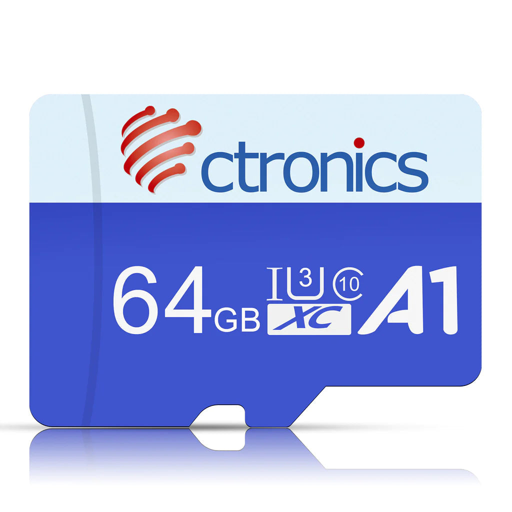 Ctronics Carte Micro SD 64G/128G/256G pour la caméra Surveillance