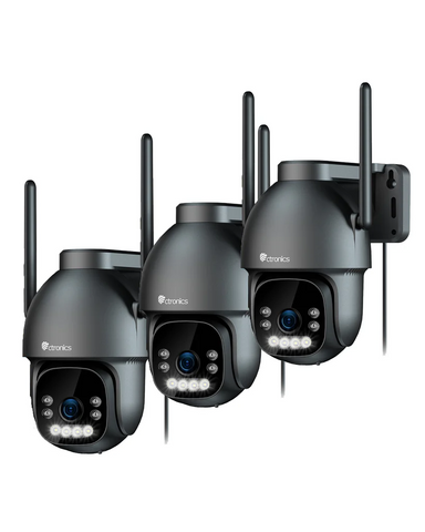 Caméra de Surveillance Extérieure 4K Ctronics - PTZ 8MP, Détection Humaine/Véhicule/Animal