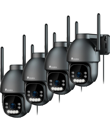 Caméra de Surveillance Extérieure 4K Ctronics - PTZ 8MP, Détection Humaine/Véhicule/Animal
