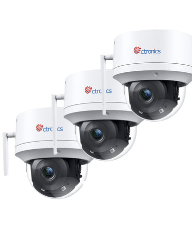 Ctronics 4K Caméra Surveillance Extérieure WiFi 2,4/5GHz, Suivi Auto Humains/Véhicules/Animaux, Vision Nocturne UHD