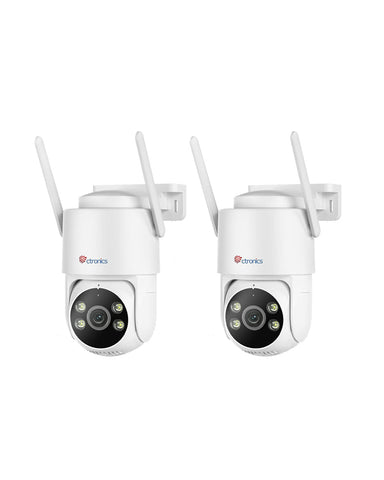 Ctronics Caméra de surveillance WiFi 5MP avec WiFi bi-bande avec détection de personnes/voitures/animaux