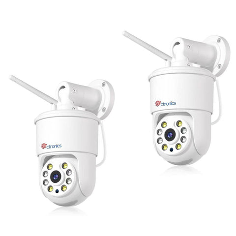 Ctronics 【Métal plein】 5MP Caméra de surveillance extérieure 4G LTE avec carte SIM, détection des personnes / véhicules / animaux, suivi automatique, PC / Smartphone