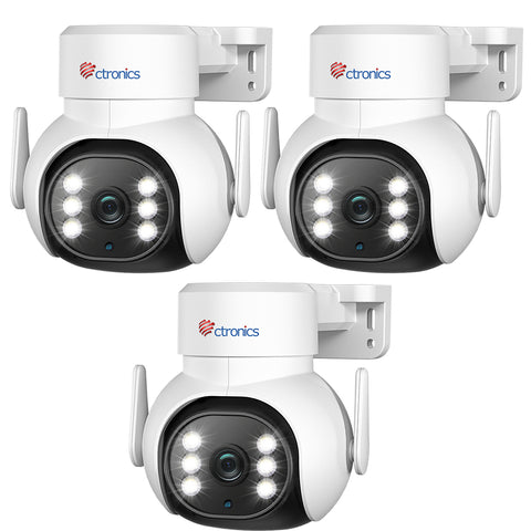Ctronics 6X zoom hybride double objectif 1080P HD Wi-Fi caméra de surveillance