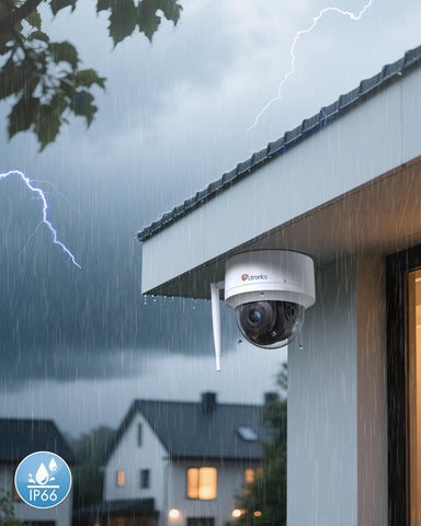 Ctronics 4K Caméra Surveillance Extérieure WiFi 2,4/5GHz, Suivi Auto Humains/Véhicules/Animaux, Vision Nocturne UHD
