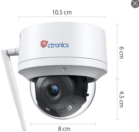 Ctronics 4K Caméra Surveillance Extérieure WiFi 2,4/5GHz, Suivi Auto Humains/Véhicules/Animaux, Vision Nocturne UHD