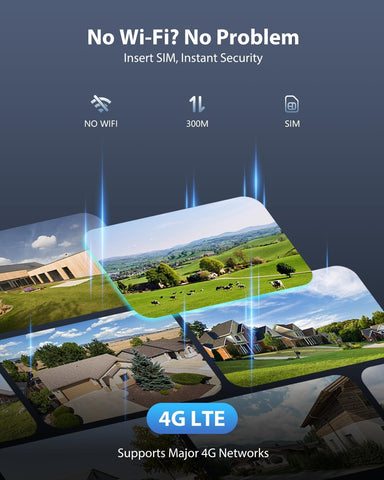 Ctronics 2.5K 4G LTE Caméra de Surveillance Extérieure à Double Objectif & 4MP Zoom Hybride 10X