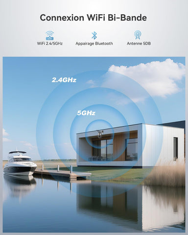 Caméra IP Extérieure 4K 8MP Ctronics – Zoom Optique 30X, Vision Nocturne 150M, IA Détection, 2,4/5GHz WiFi