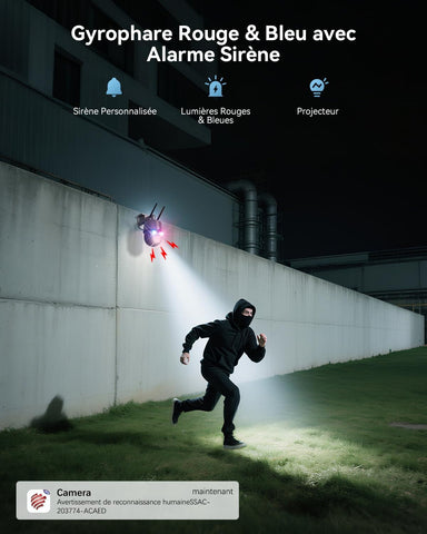 Caméra IP Extérieure 4K 8MP Ctronics – Zoom Optique 30X, Vision Nocturne 150M, IA Détection, 2,4/5GHz WiFi