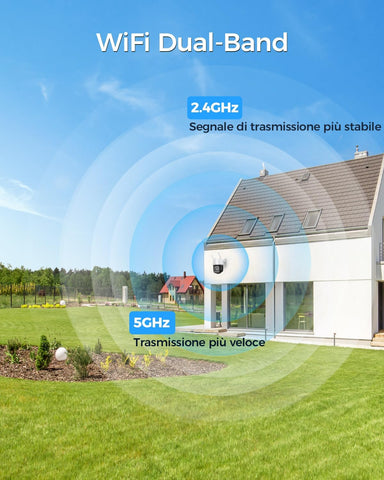 Ctronics Zoom Hybride 10X Caméra de Surveillance Extérieure 2,5K et Double Objectif, Caméra PTZ WiFi 4MP, Détection Humain/Véhicule