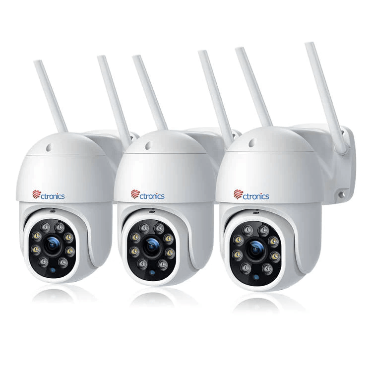 Caméra Surveillance WiFi Extérieure PTZ Caméra IP 360° Vision Nocturne Couleur Détection Humaine Suivi Automatique - fr.ctronics