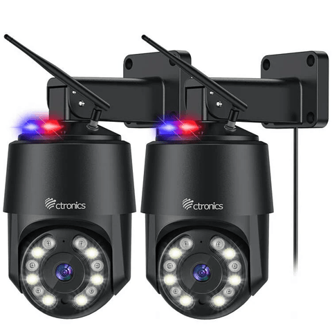 Caméra Surveillance Extérieure Ctronics 4K 8MP - Suivi Automatique, Détection IA, WiFi Double Bande, Tout Métal - 9