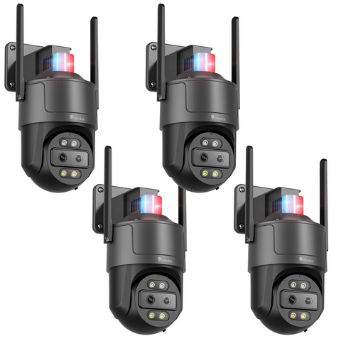 Ctronics 2.5K 4G LTE Caméra de Surveillance Extérieure à Double Objectif & 4MP Zoom Hybride 10X