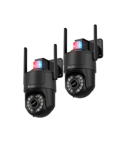 Ctronics Caméra de Surveillance WiFi 4K Extérieure, Vision Nocturne Couleur, Détection de Mouvement, Sirène