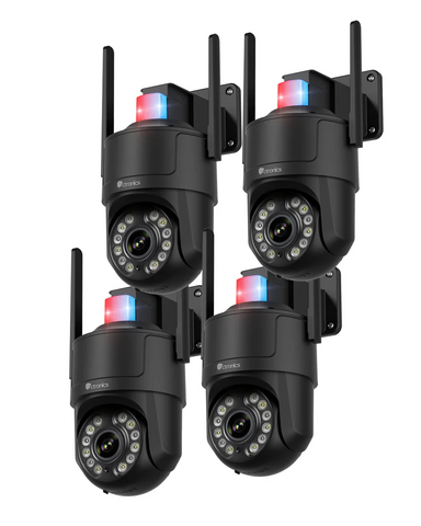 Ctronics Caméra de Surveillance WiFi 4K Extérieure, Vision Nocturne Couleur, Détection de Mouvement, Sirène