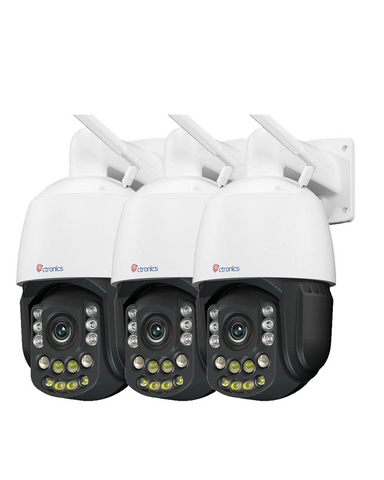 Ctronics 4K 30X 3D Zoom Optique Caméra Surveillance Extérieure, 180M Nuit Vision & Auto Cruise & Zoom