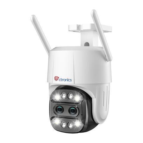 Ctronics Caméra de surveillance extérieure à zoom hybride 6X avec