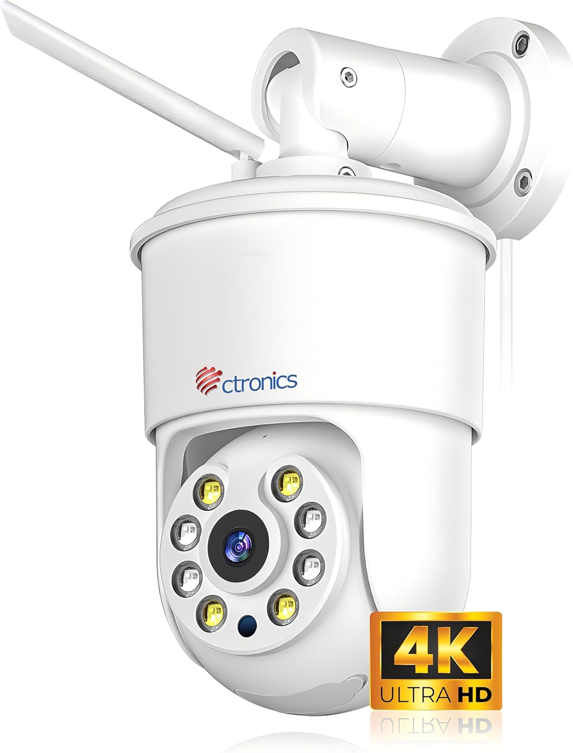 4K 8MP Caméra Surveillance Extérieure, Suivi Automatique 2.4/5Ghz WiFi Détection Humaine/Véhicule/Animal Tout-Métal