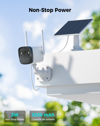 Caméra de sécurité intelligente 2MP avec vision nocturne et détection de corps