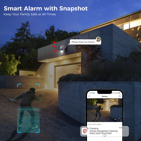 Ctronics 2.5K 4MP 3G/4G LTE Caméra de surveillance extérieure avec carte SIM, caméra IP PTZ pour extérieur, détection de personnes