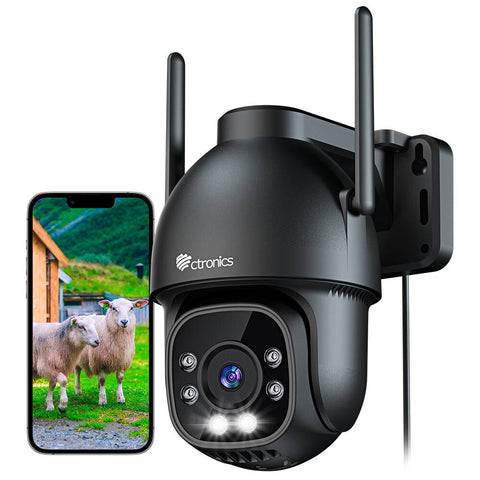 Ctronics 3G/4G LTE Caméra de Surveillance Extérieure avec Carte Sim Vision Nocturne Couleur 30M