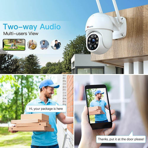 GALAYOU 2k Caméra de Surveillance Extérieure PTZ, Caméra IP 360° sans GALAYOU 2k Caméra de Surveillance Extérieure PTZ, Caméra IP 360° sans