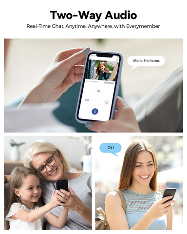 Ctronics Caméra de surveillance WiFi 5MP avec WiFi bi-bande avec détection de personnes/voitures/animaux