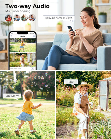 Caméra intelligente 4G LTE à double objectif avec Zoom 4X et vision nocturne couleur