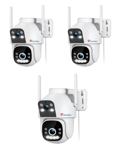 Caméra intelligente 4G LTE à double objectif avec Zoom 4X et vision nocturne couleur