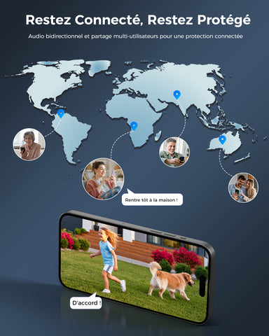 Ctronics Caméra de surveillance extérieure 4K à zoom hybride 10X avec détection des personnes / véhicules / animaux, vision nocturne couleur 8MP, Wi-Fi 2,4/5 GHz, métal