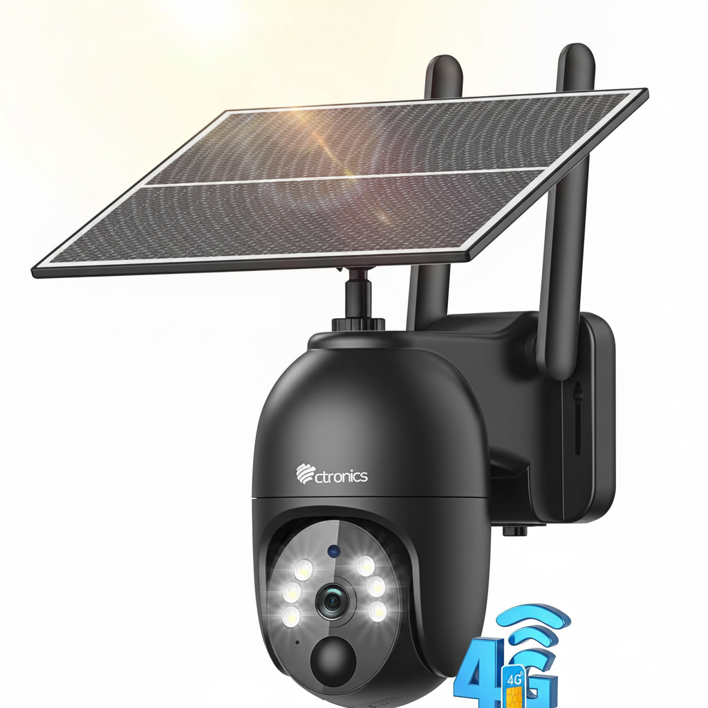 2K 4G LTE Caméra Surveillance Solaire Extérieure
