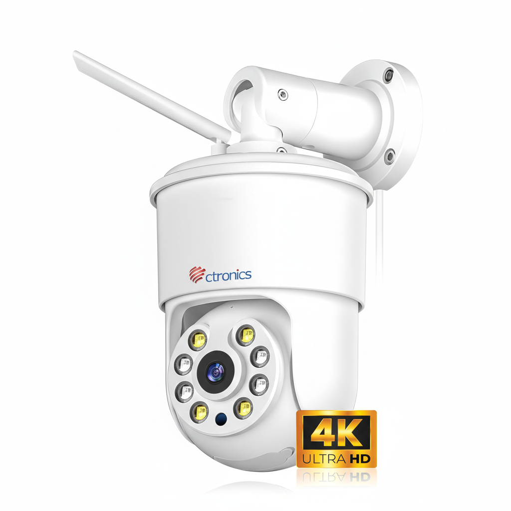 4K 8MP Caméra Surveillance Extérieure Tout-Métal