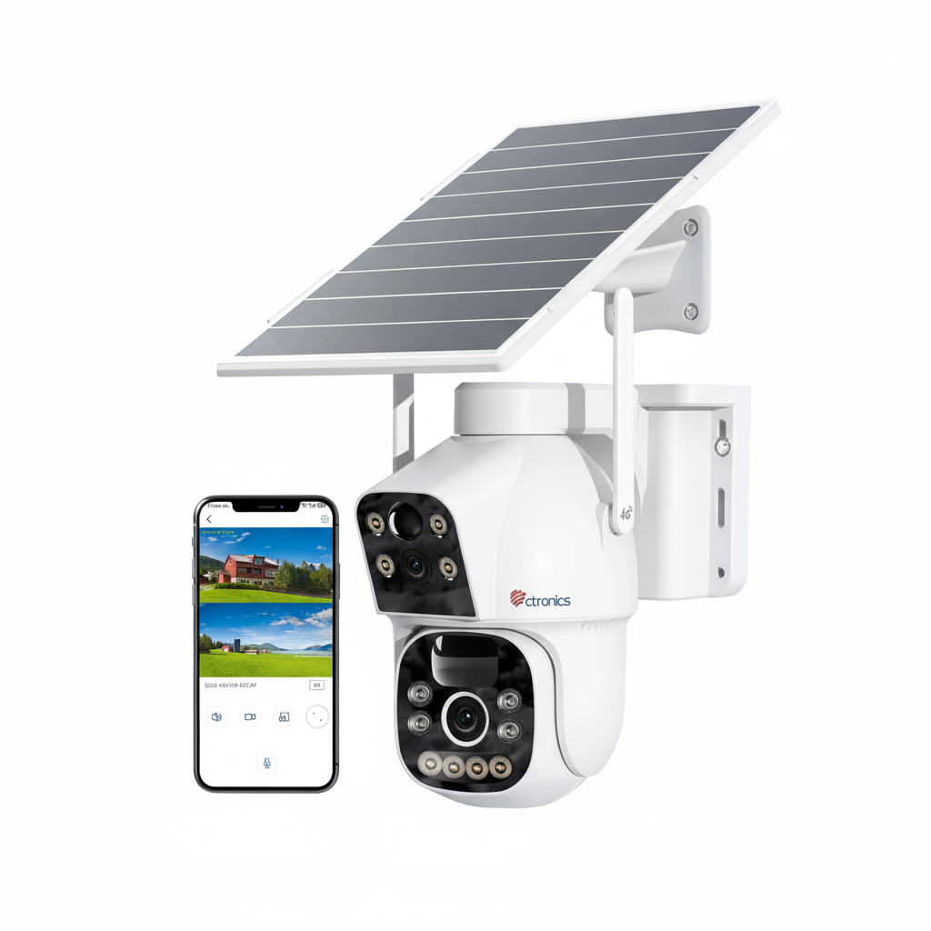 Ctronics Caméra 4G LTE Double Objectif