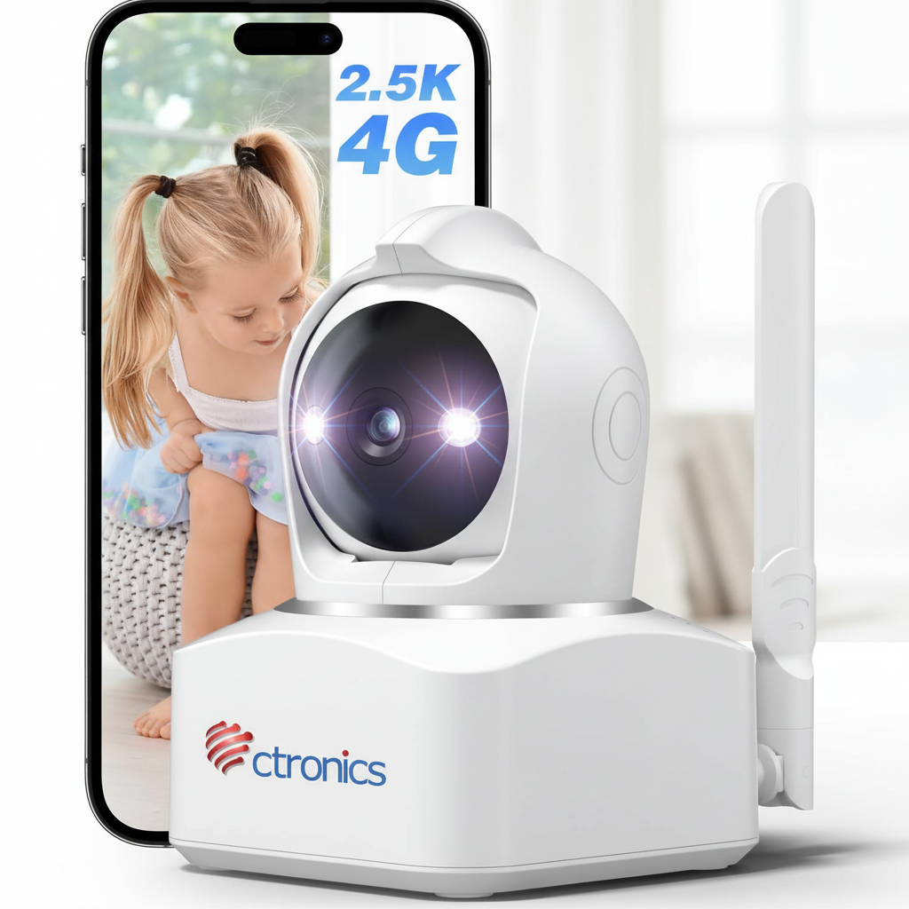 4MP 4G LTE Caméra Surveillance Intérieure