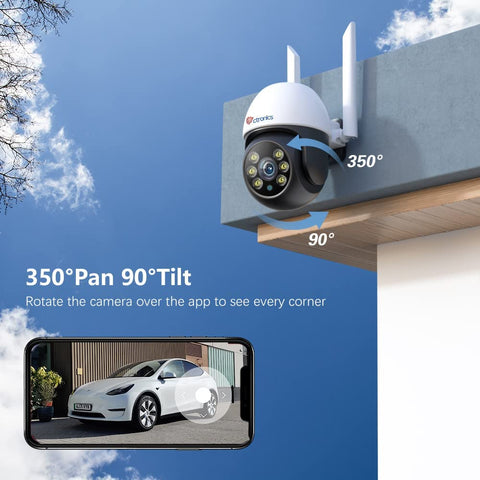Ctronics Caméra Surveillance WiFi, 1080P IP Caméra de Surveillance Ext